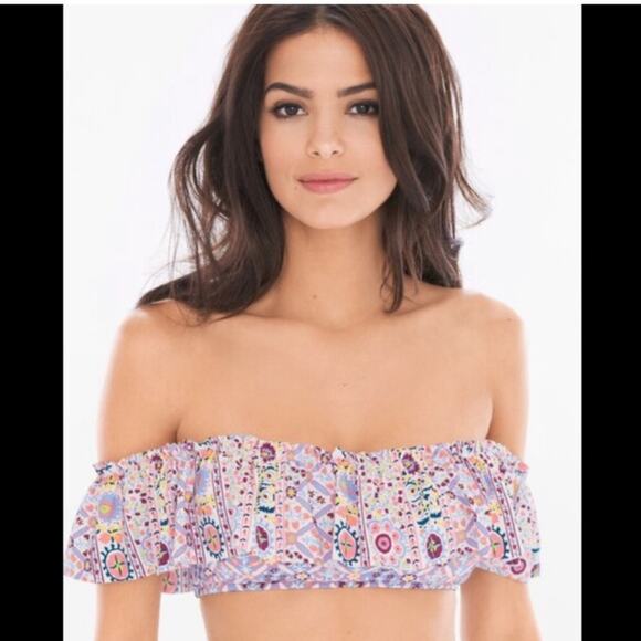 BLEU ROD BEATTIE Positano Off The Shoulder Bandeau Bikini Swim Top Size 10 - Picture 2 of 5